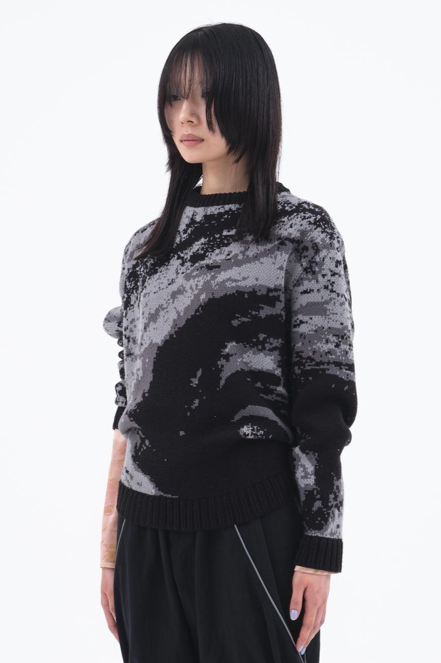 "VORTEX"Crew Neck Knit