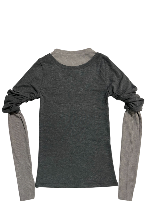 LAYERED SCROLL L/S TOP