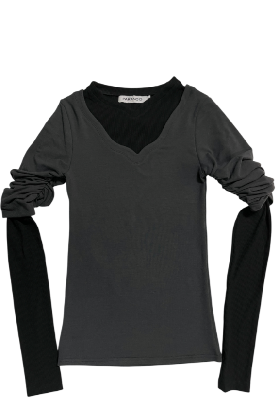 LAYERED SCROLL L/S TOP