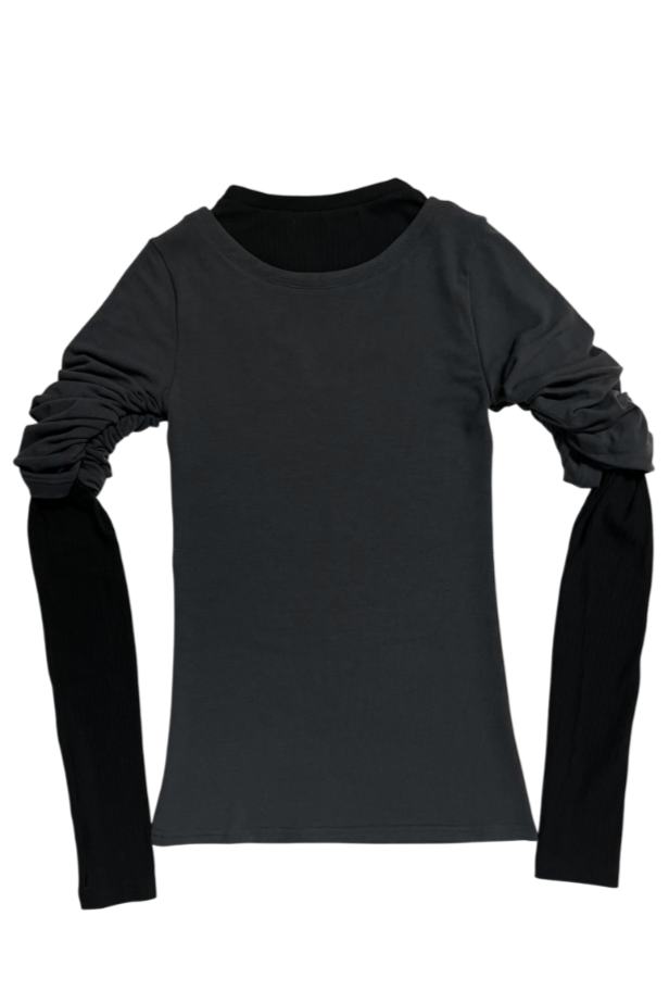 LAYERED SCROLL L/S TOP