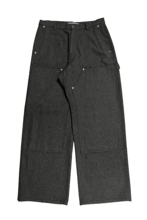 MELANGE PAINTER PANTS【BLK】