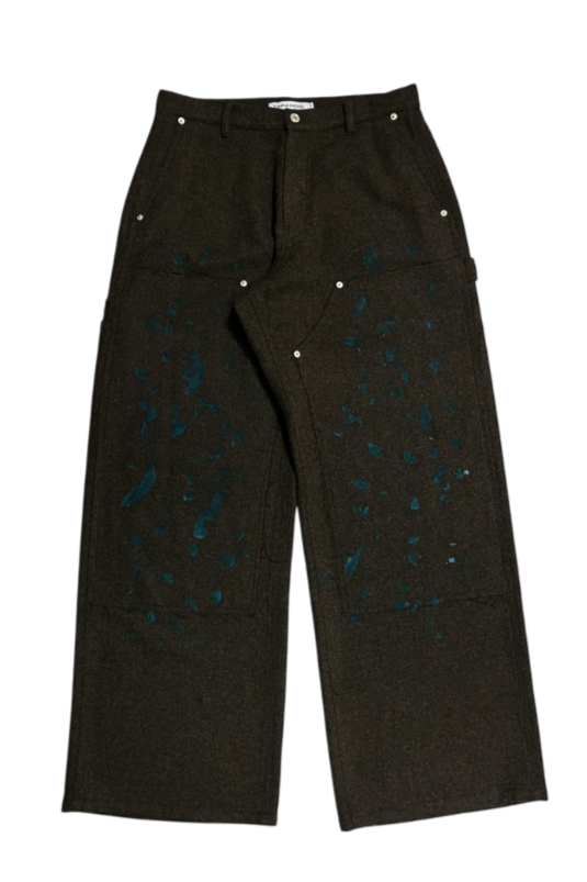 MELANGE PAINTER PANTS【BRN】