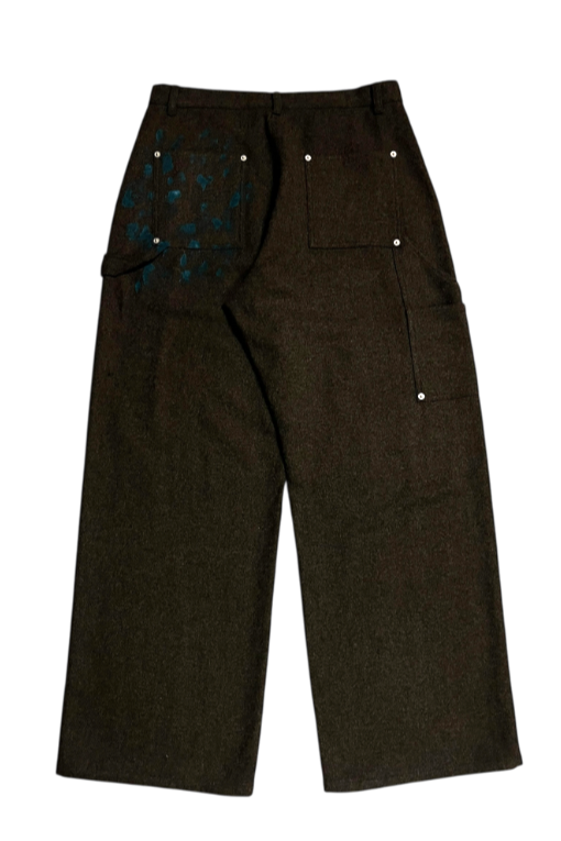 MELANGE PAINTER PANTS【BRN】
