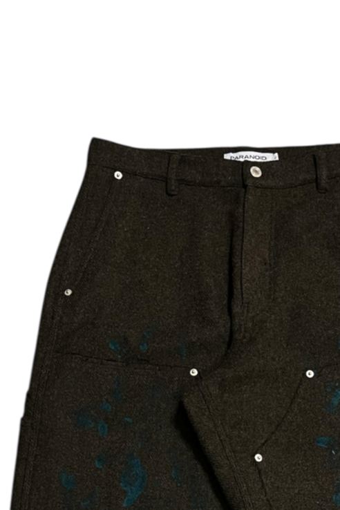 MELANGE PAINTER PANTS【BRN】