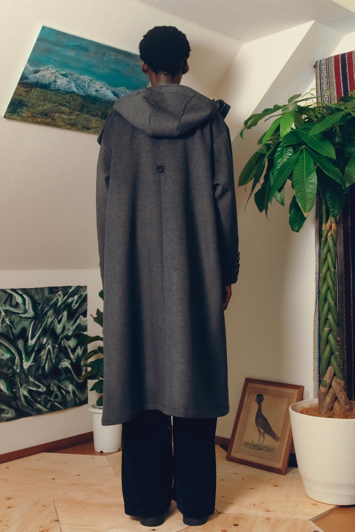 Hooded Long Coat【GRY】