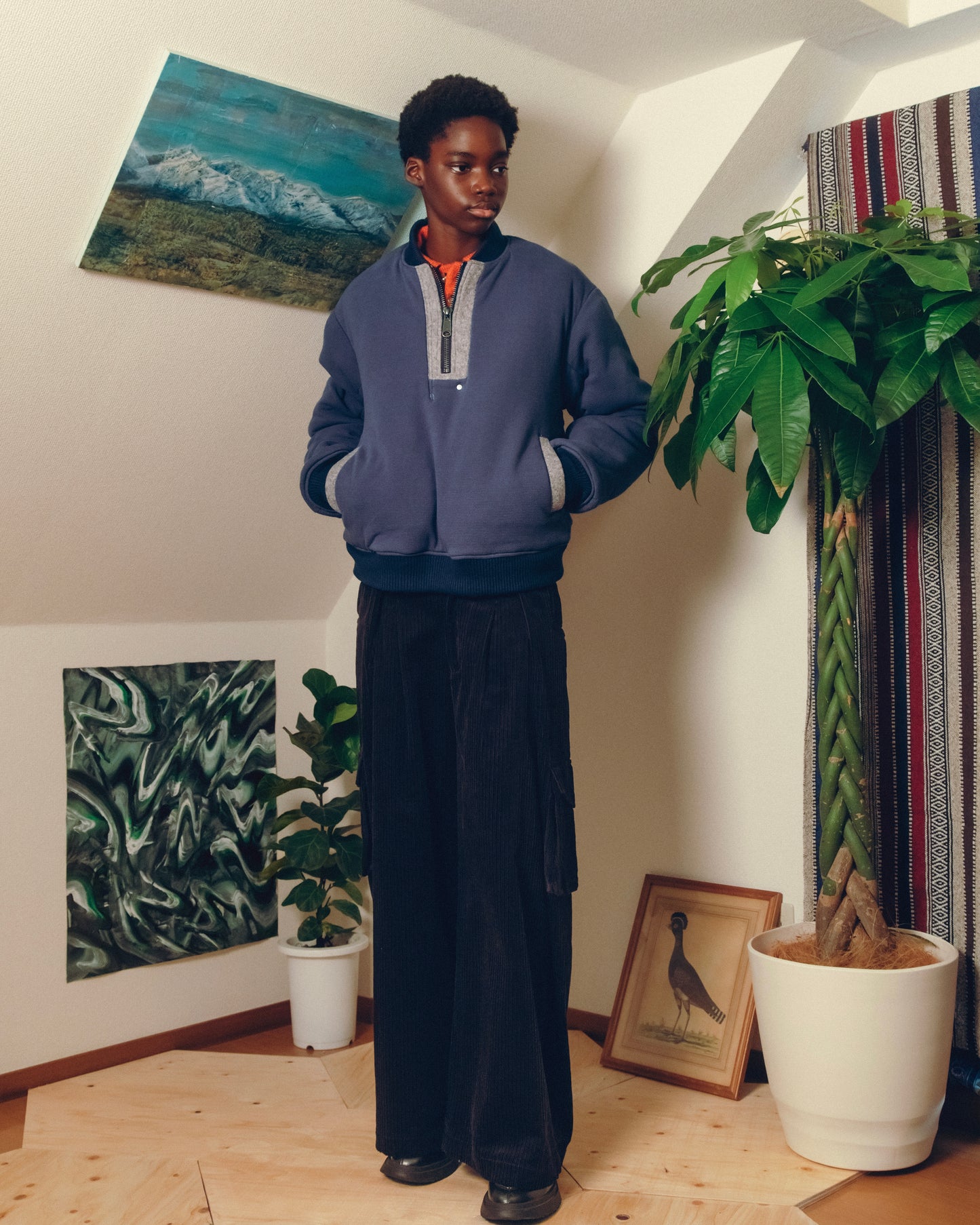 Wool Pull Over Jacket【GRY】