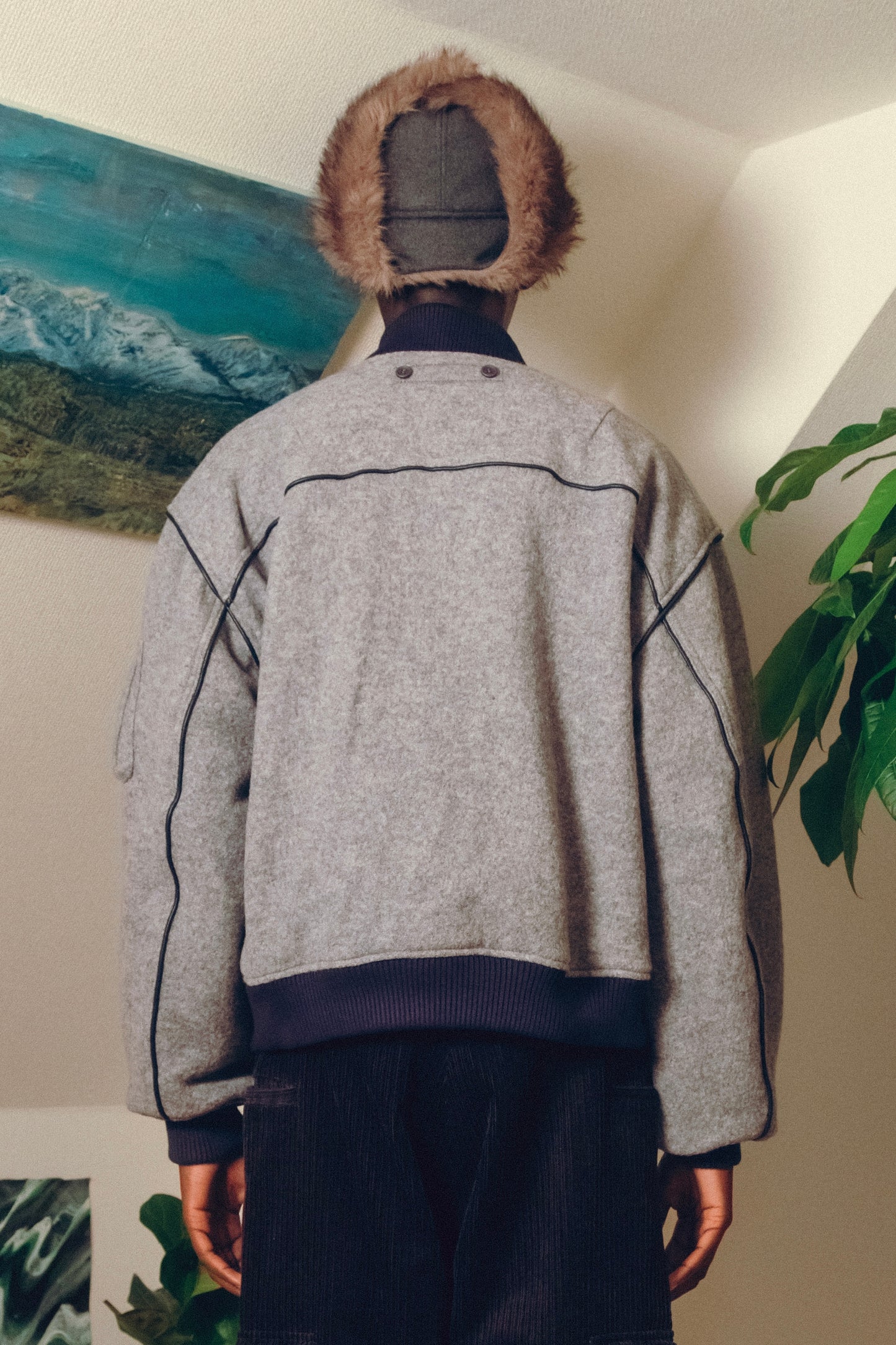 Wool Pull Over Jacket【GRY】