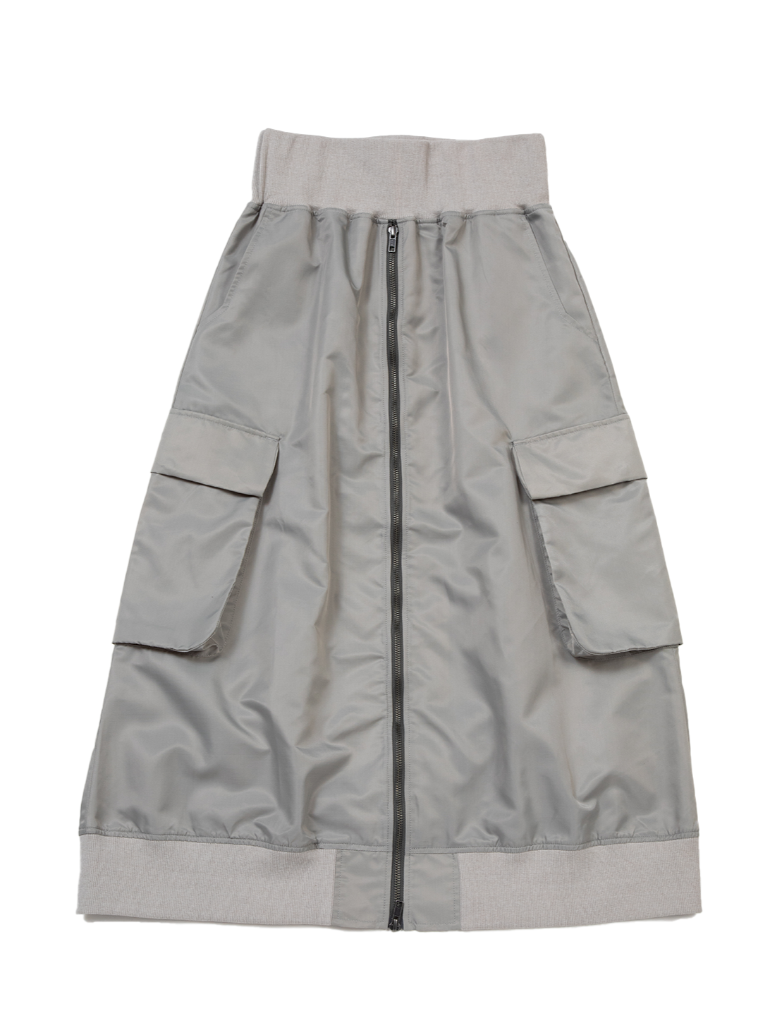 Nylon Rib Skirt 【Gray】
