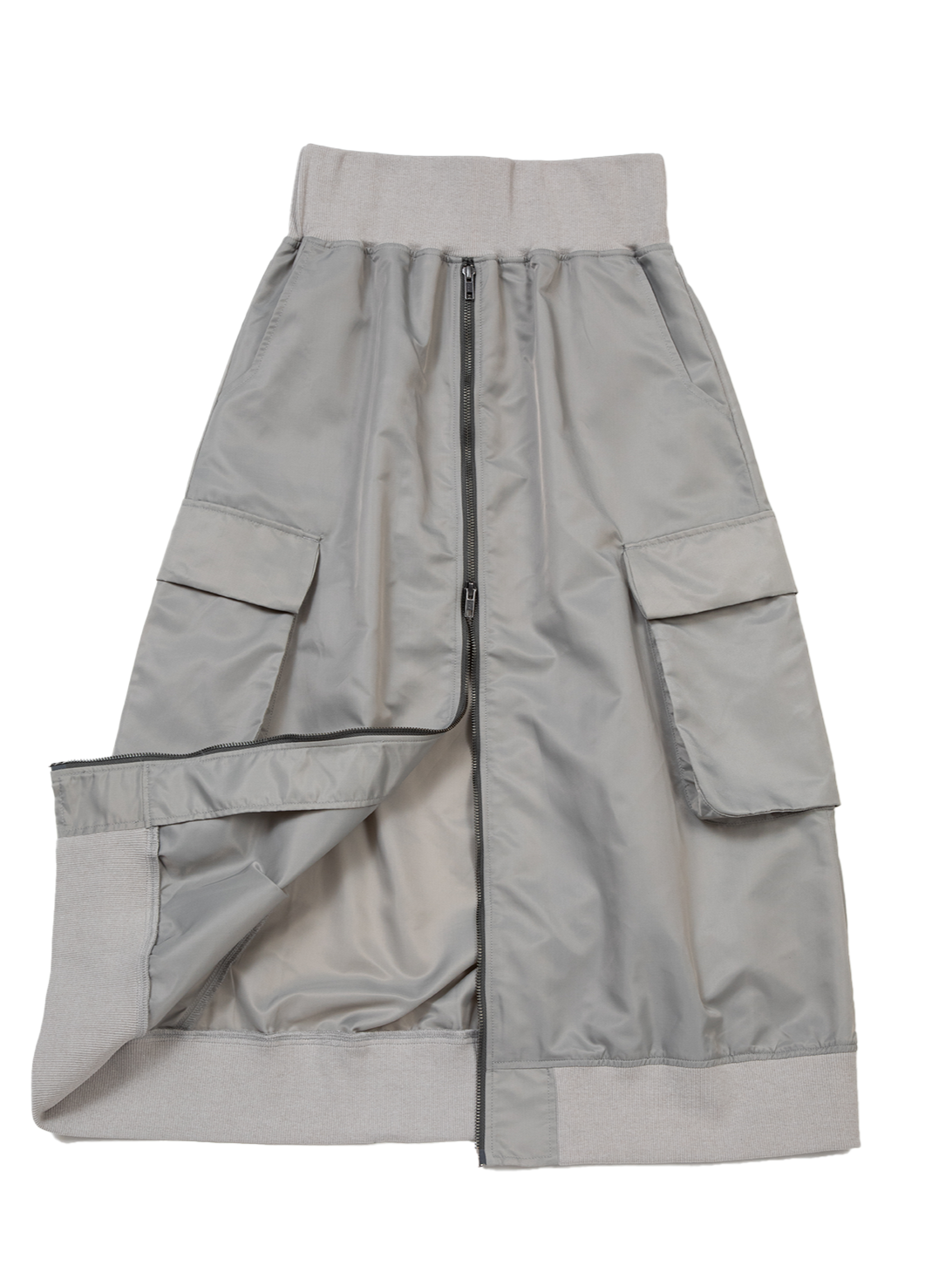 Nylon Rib Skirt 【Gray】