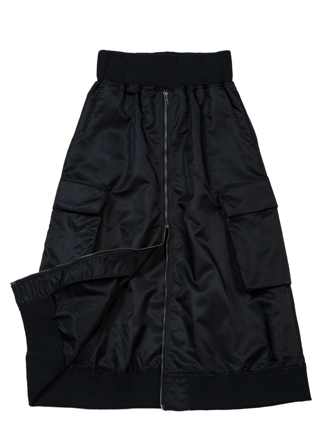 Nylon Rib Skirt 【Black】
