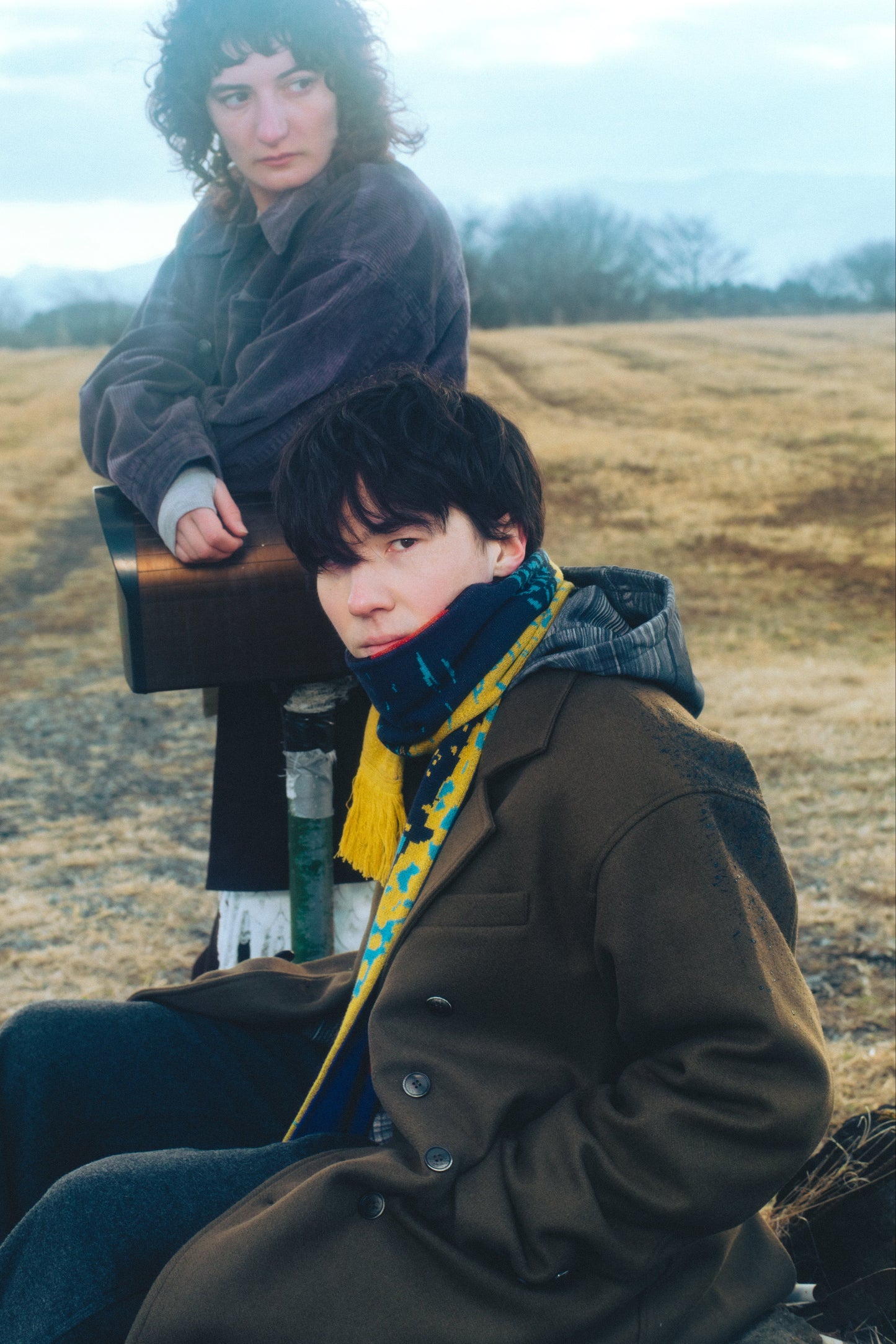 MELANGE DOUBLE-BREASTED JACKET "KAERIJI"