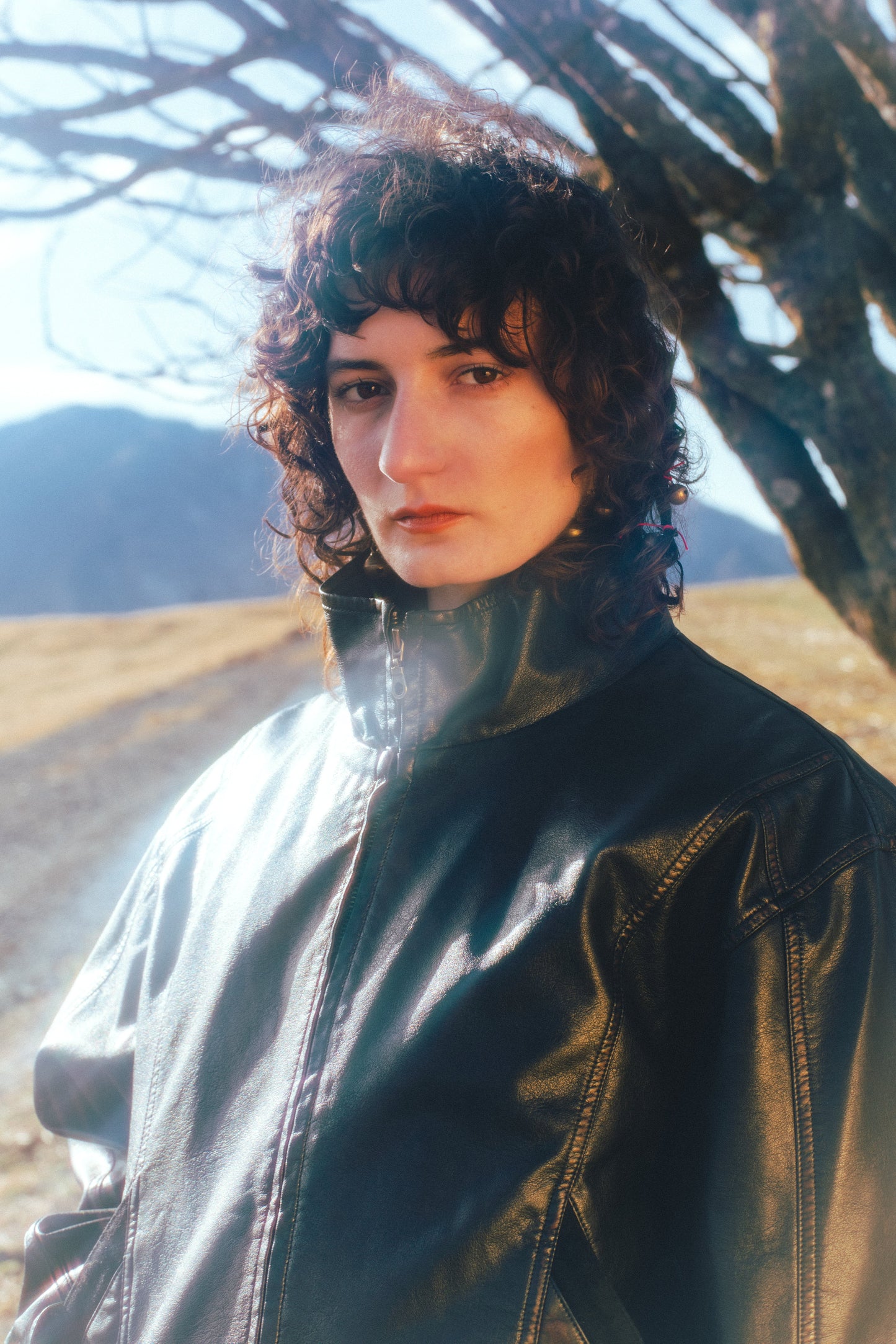 LEATHER LAYERED JACKET "DOUGI"