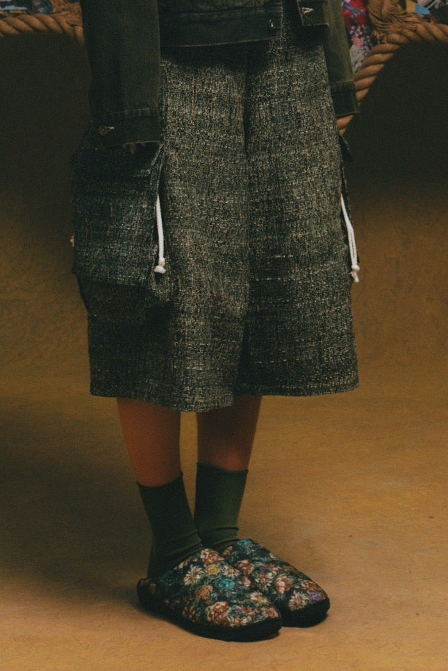 Tweed Purse Cargo Shorts【GRN】