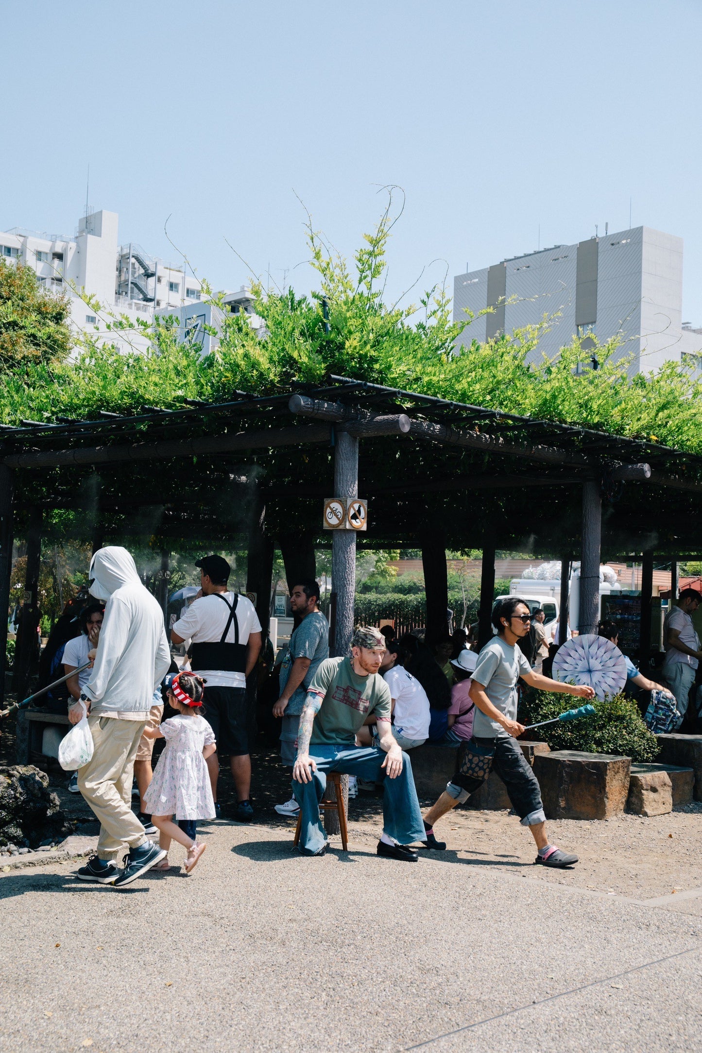 Crop Box T-Shirt "Blue Print"【OLV】