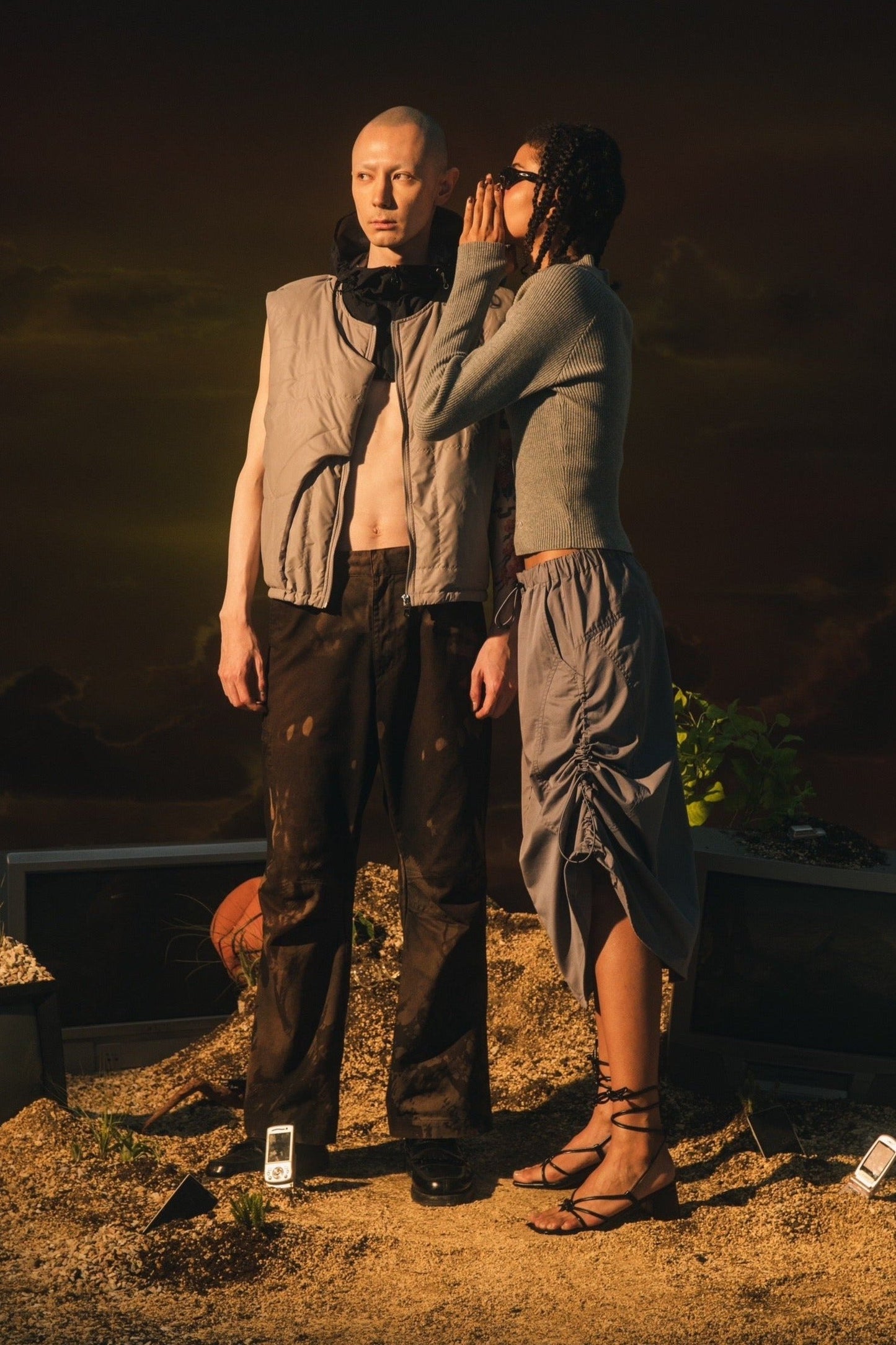 "FLUXO"Stone Washing Pants 【Brawn】