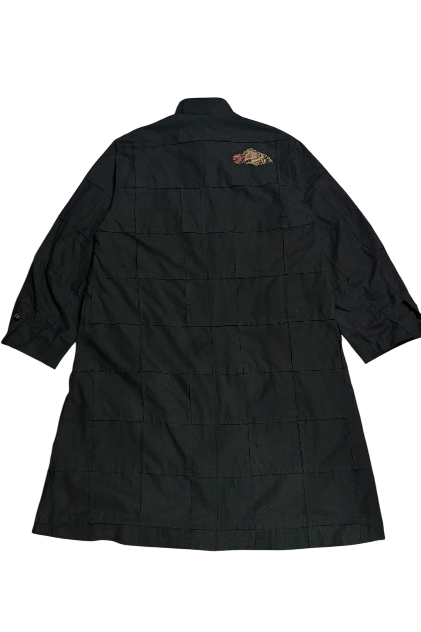 STAND COLLAR PATCHWORK COAT