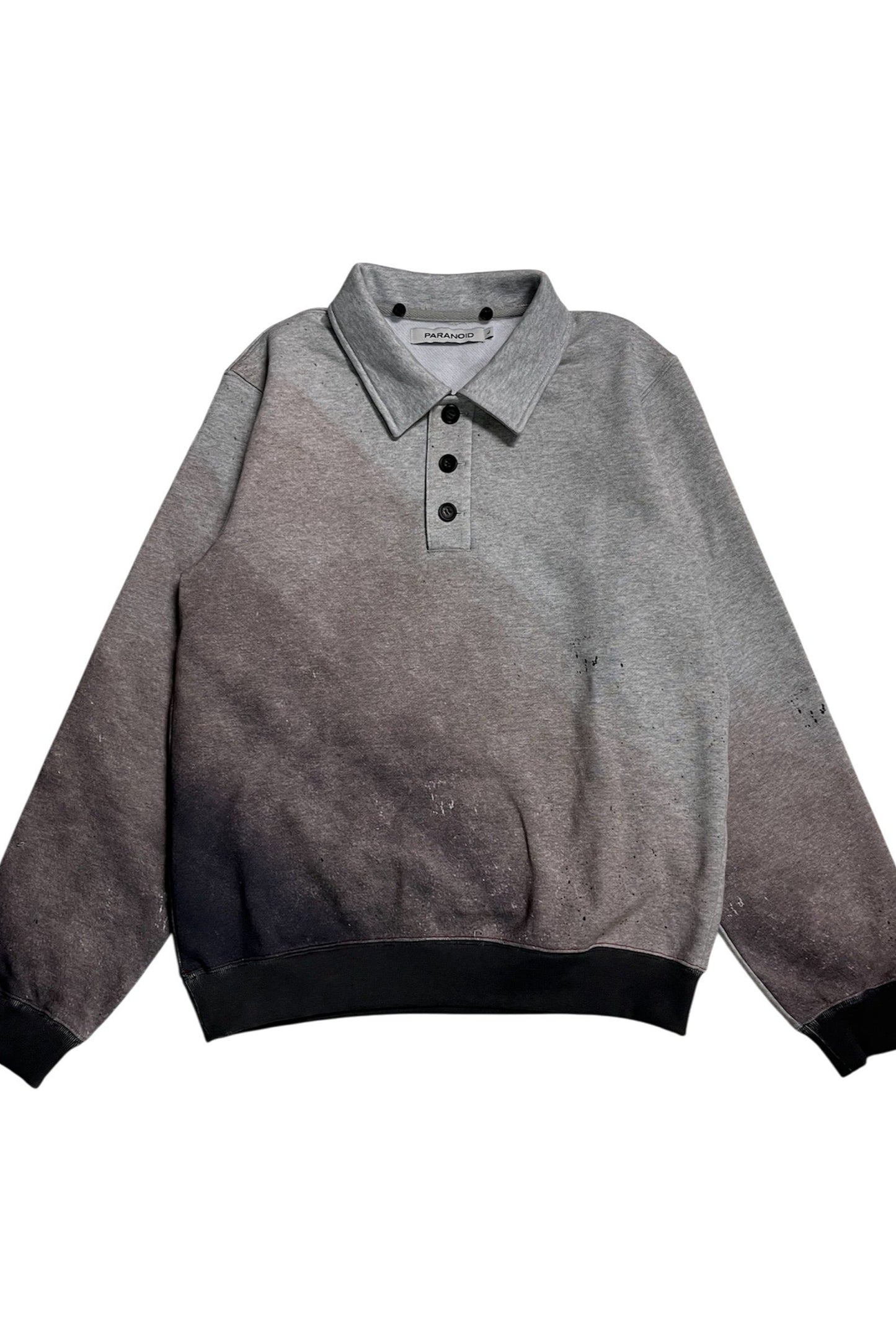 GRADATION HOODED POLO SWEATER