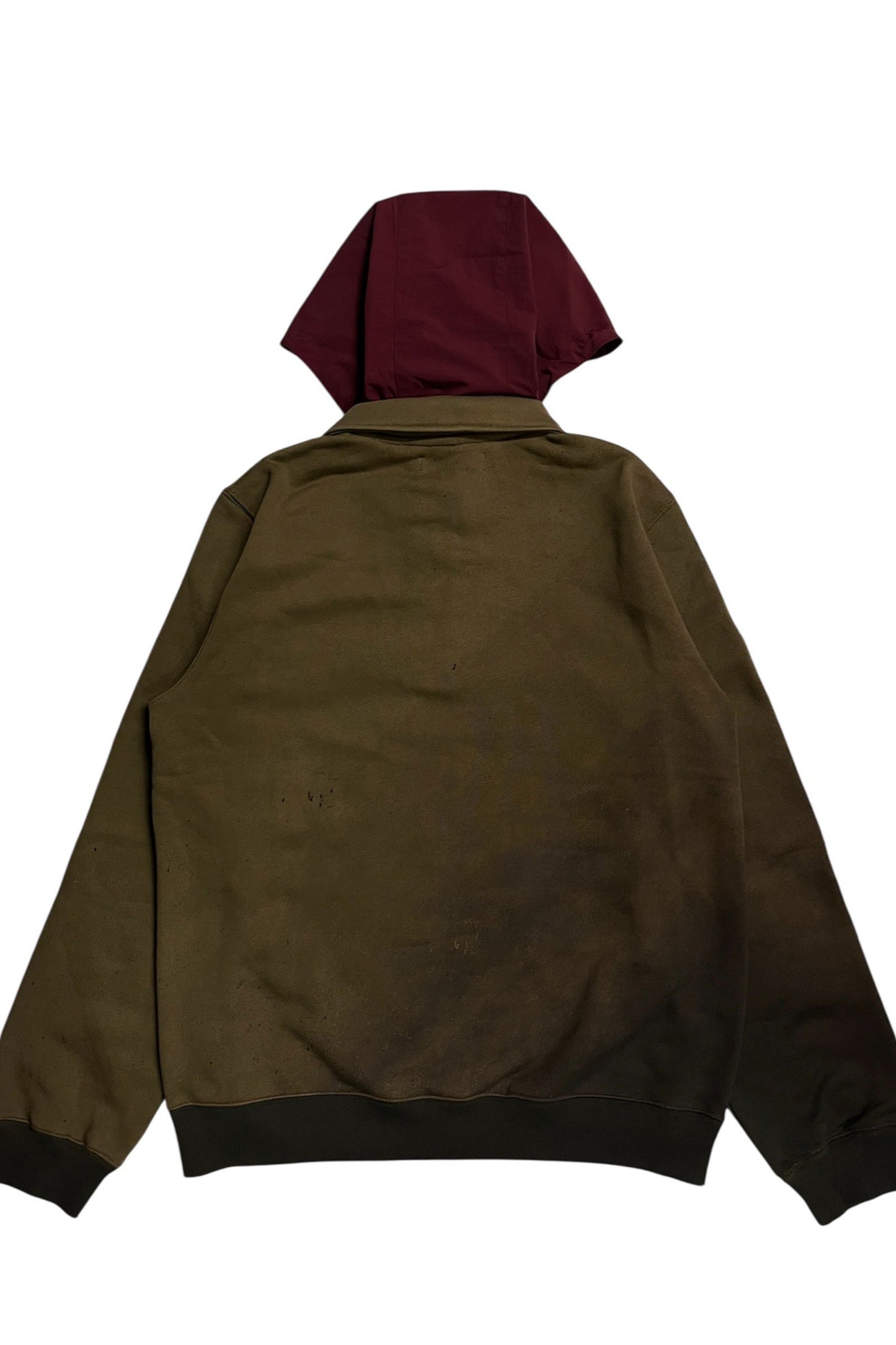GRADATION HOODED POLO SWEATER