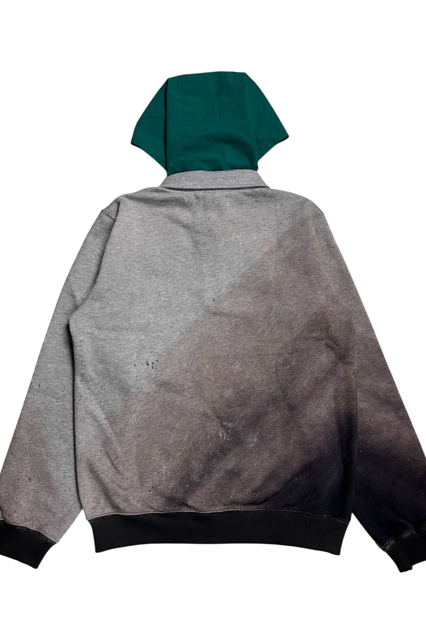 GRADATION HOODED POLO SWEATER