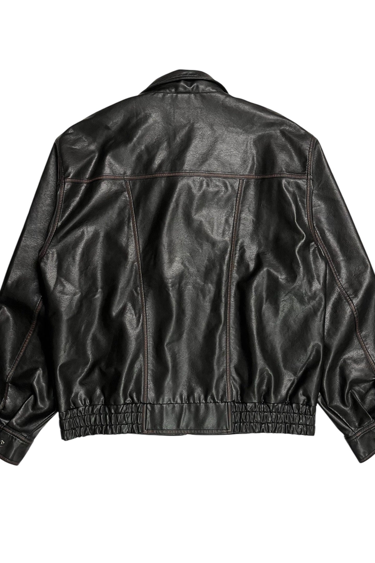 LEATHER LAYERED JACKET "DOUGI"
