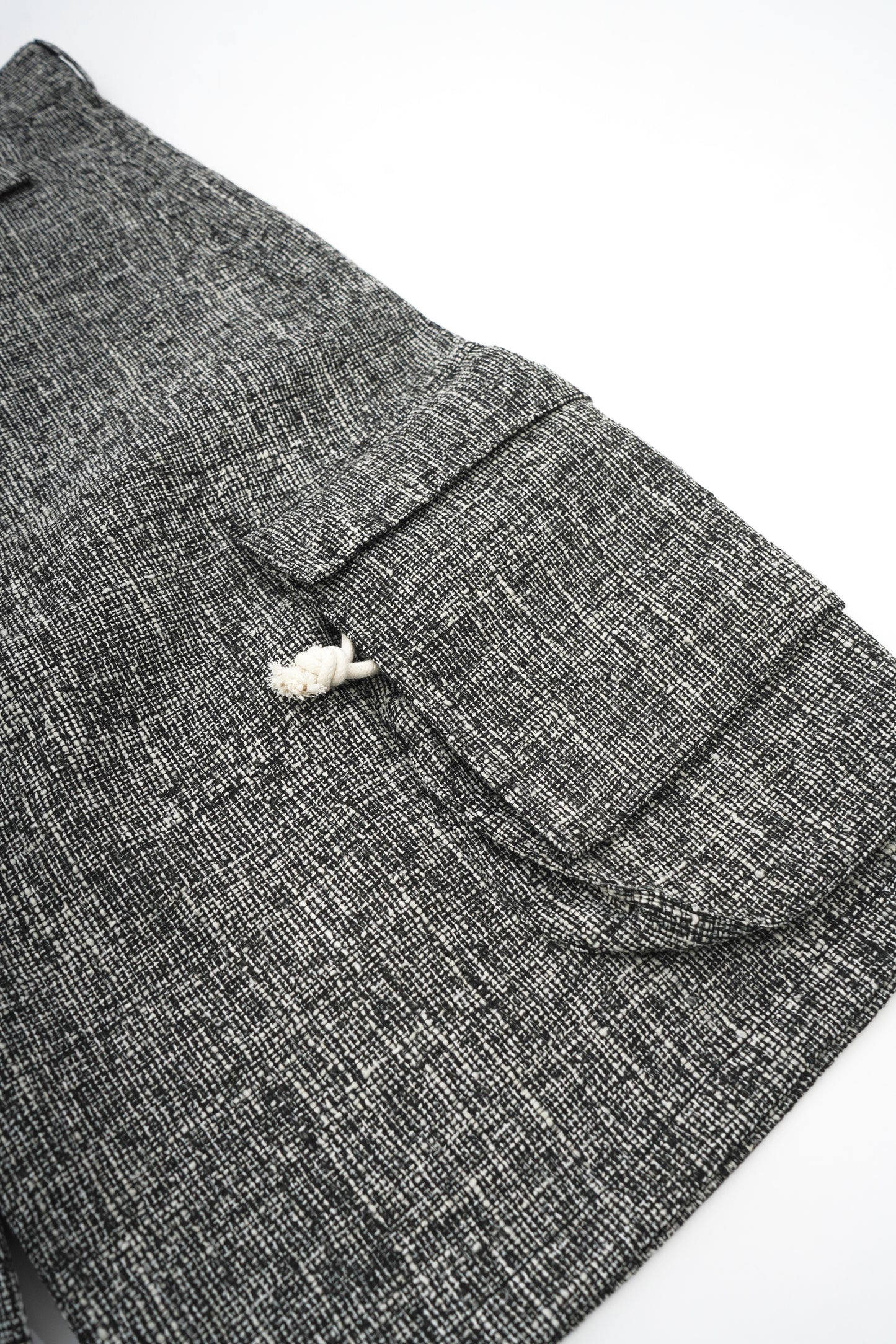 Tweed Purse Cargo Shorts【BLK】