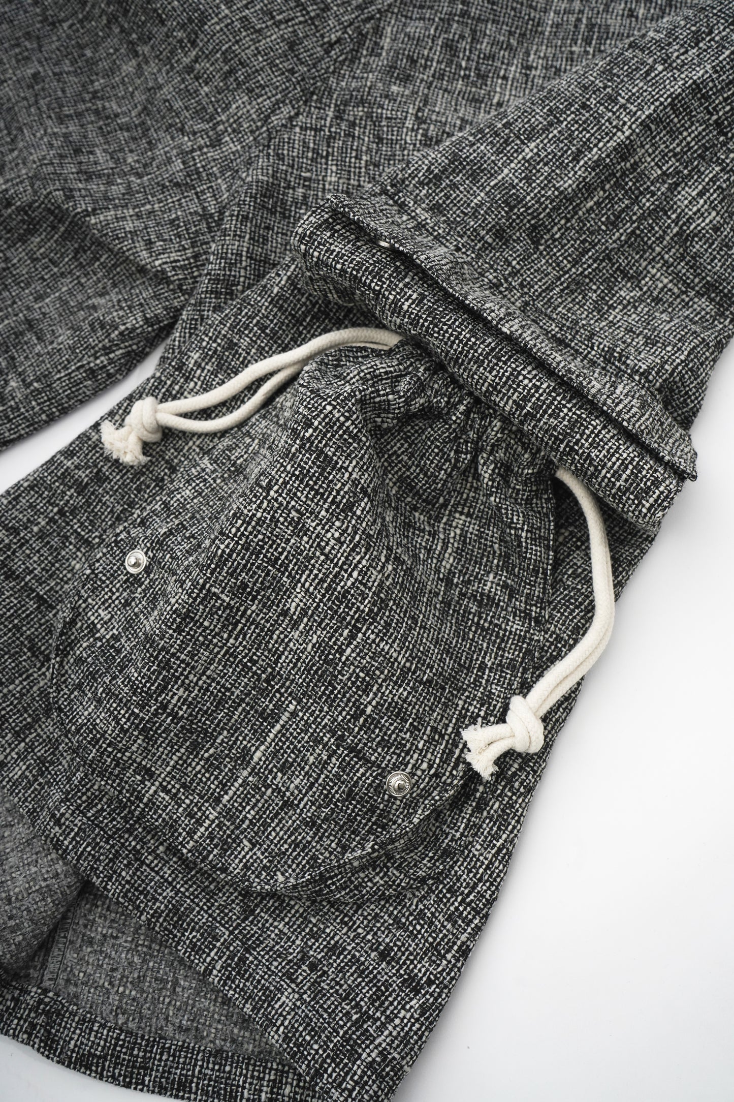 Tweed Purse Cargo Shorts【BLK】
