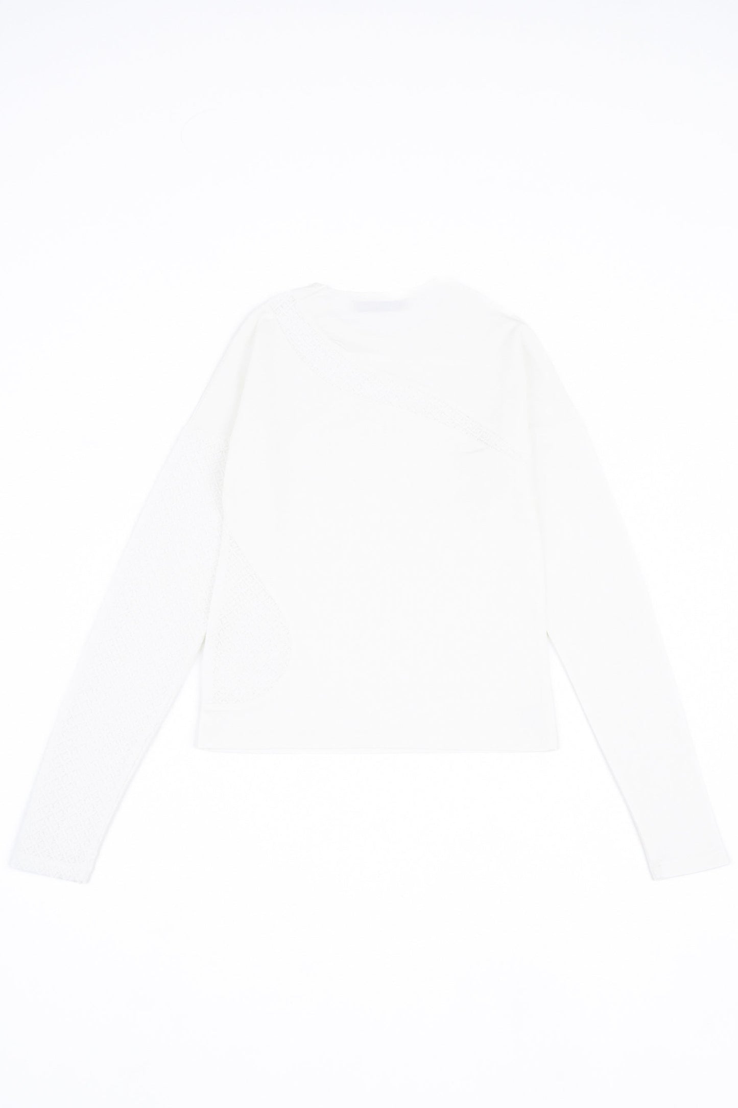 Lace Docking L/S T-Shirt【WHT】