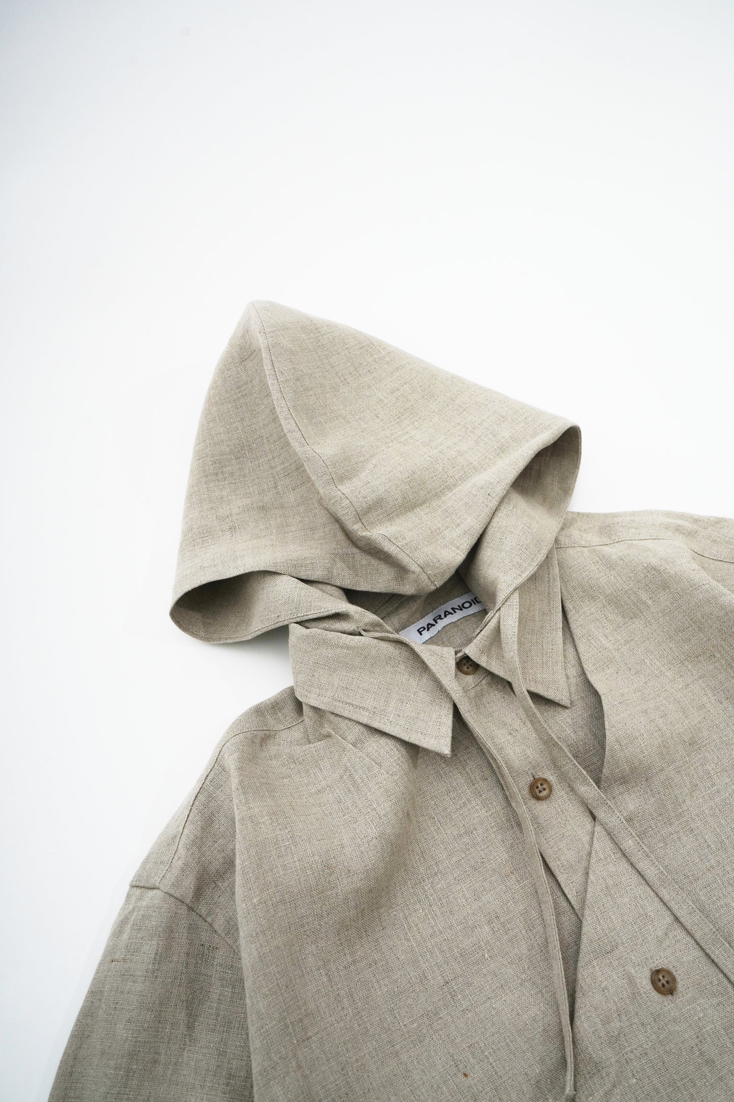 Linen Hooded Panel Shirt【ECR】
