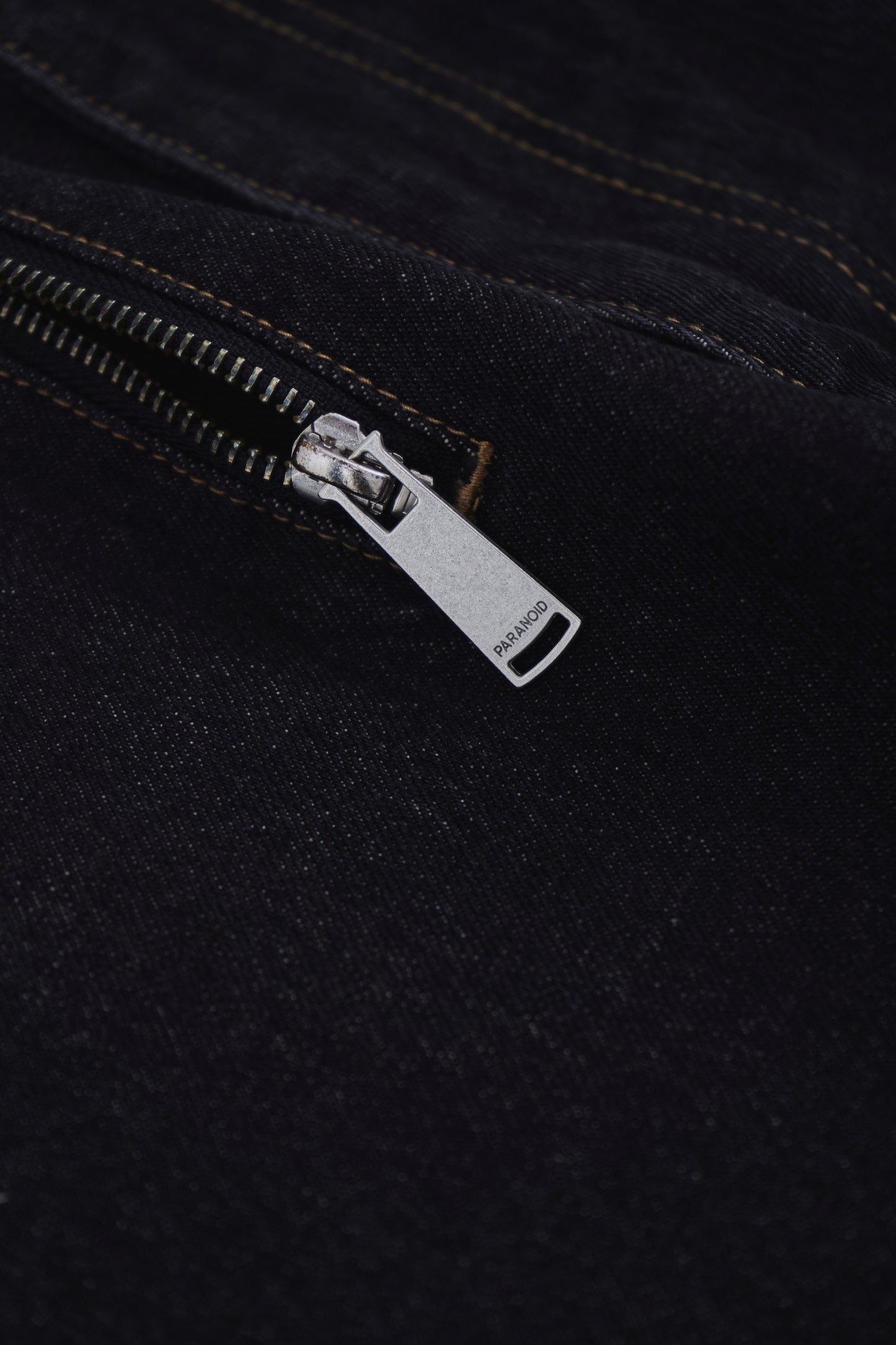 Two Zips Straight Wide Denim【BLK】