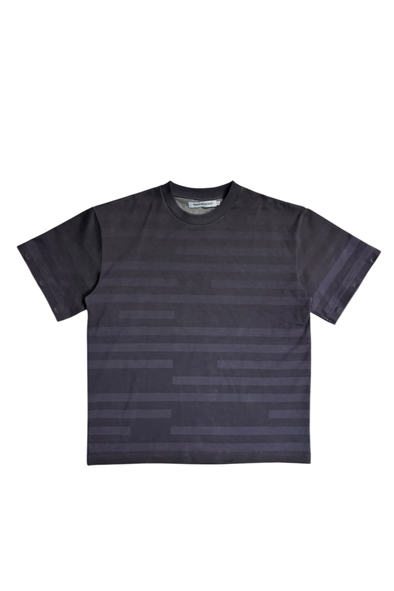 "horizontal stripe" reversible long sleeve t-shirt