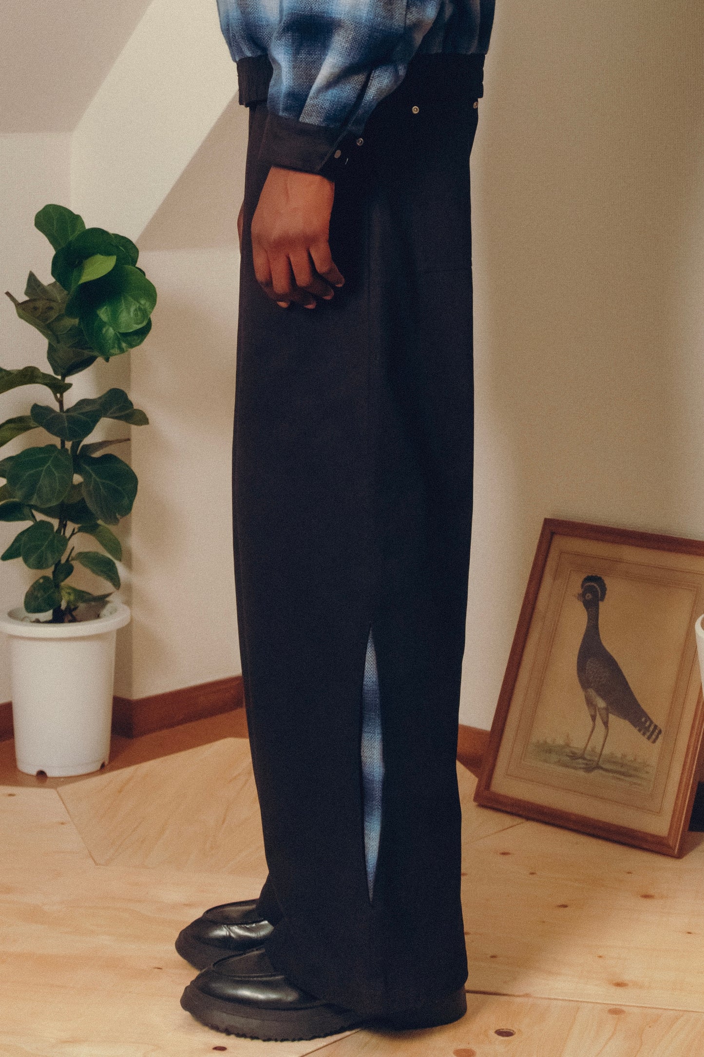 Side Slit Pants【BLK】