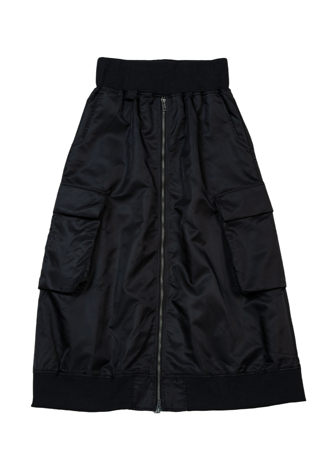 Nylon Rib Skirt 【Black】