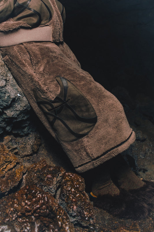 BOA/SUEDE BAGGY SHORTS “TOMO”