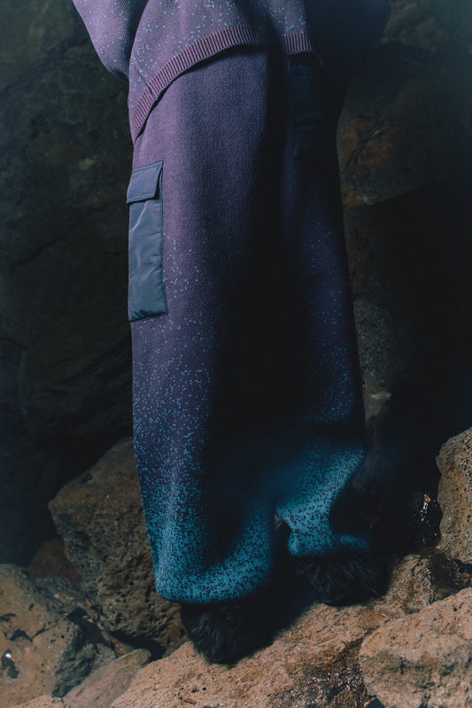 GRADATION WIDE KNIT PANTS"YUKIYAMA"