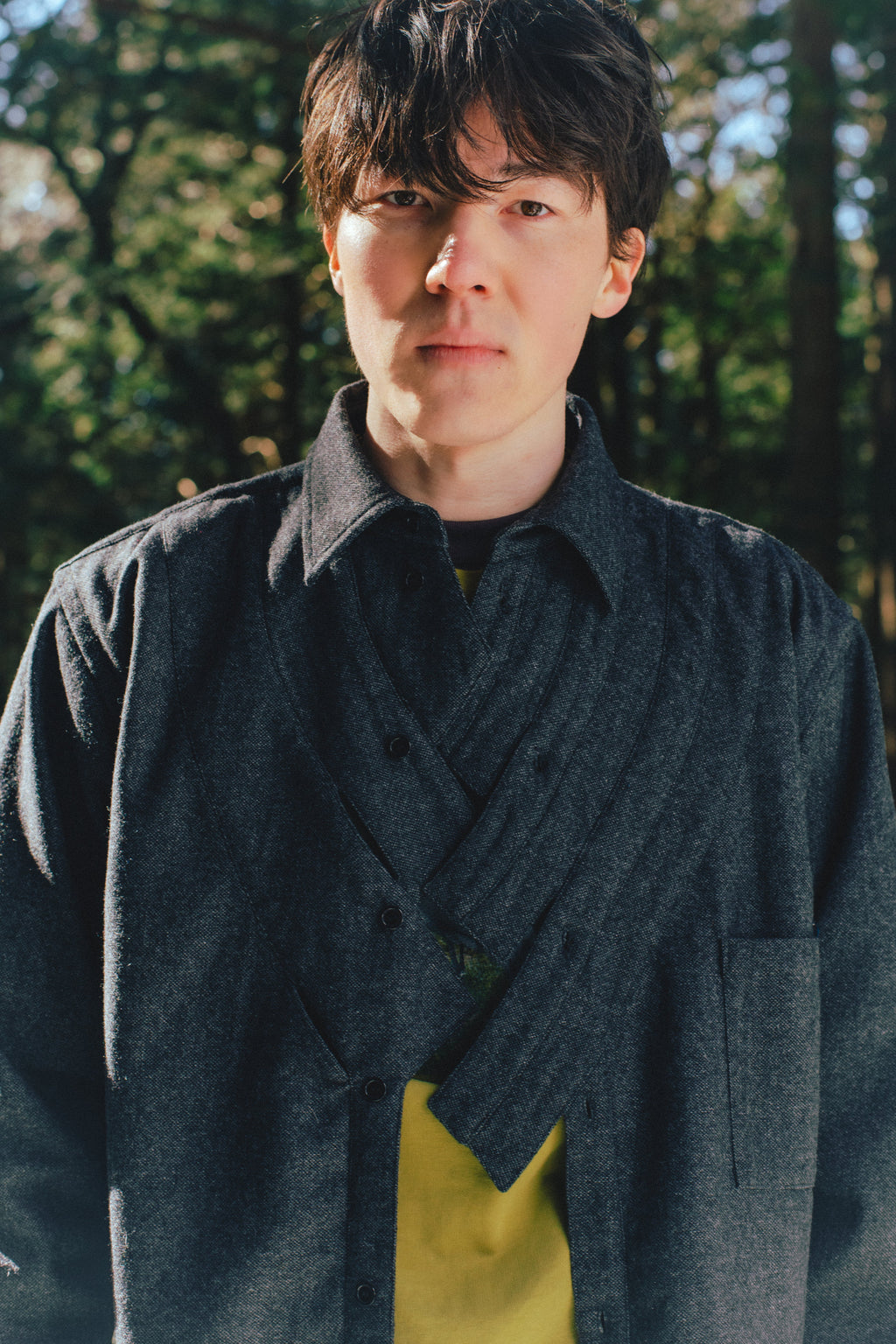 ”layered collar" shirt