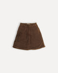 “tomo” boa/suede baggy shorts