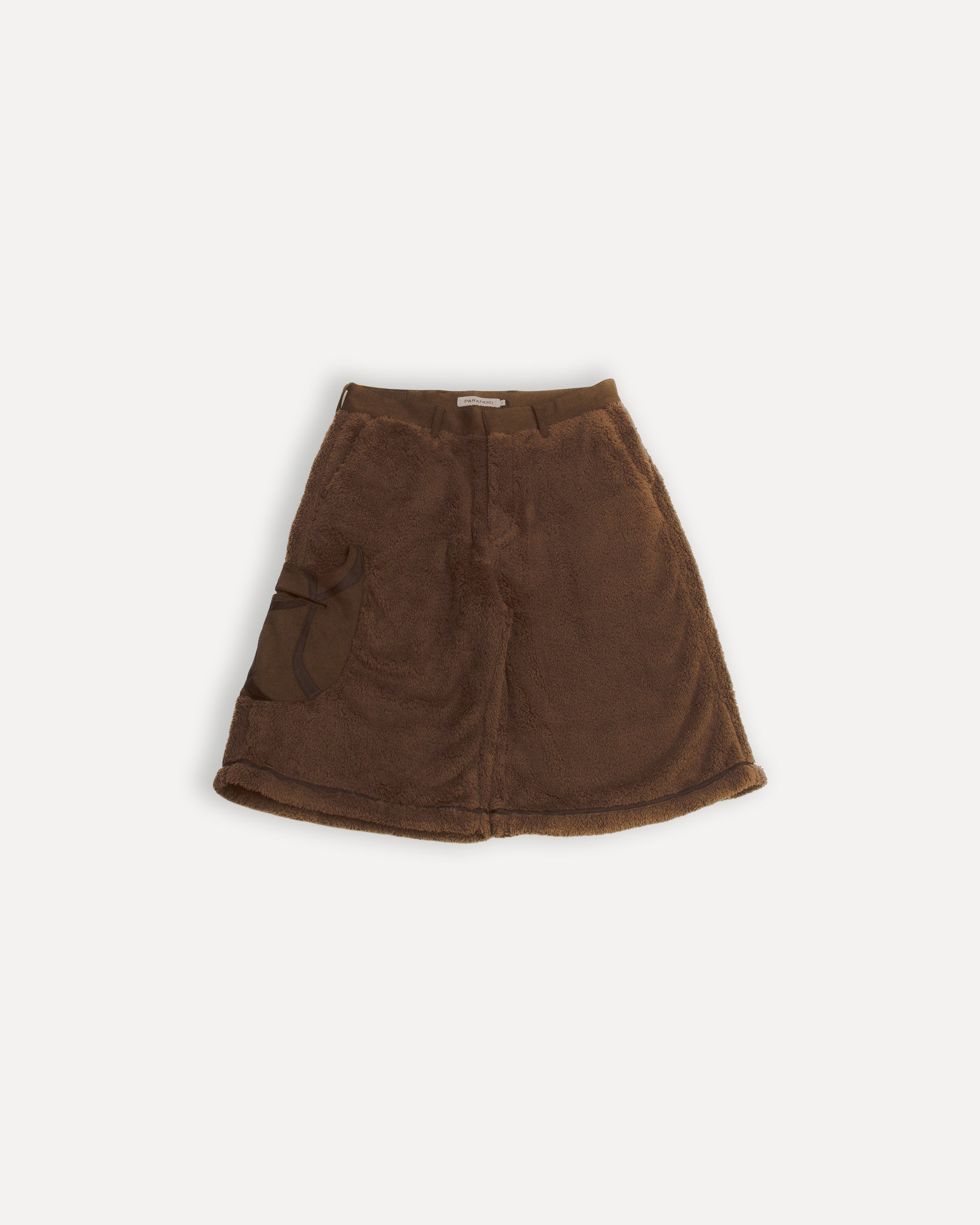 “tomo” boa/suede baggy shorts