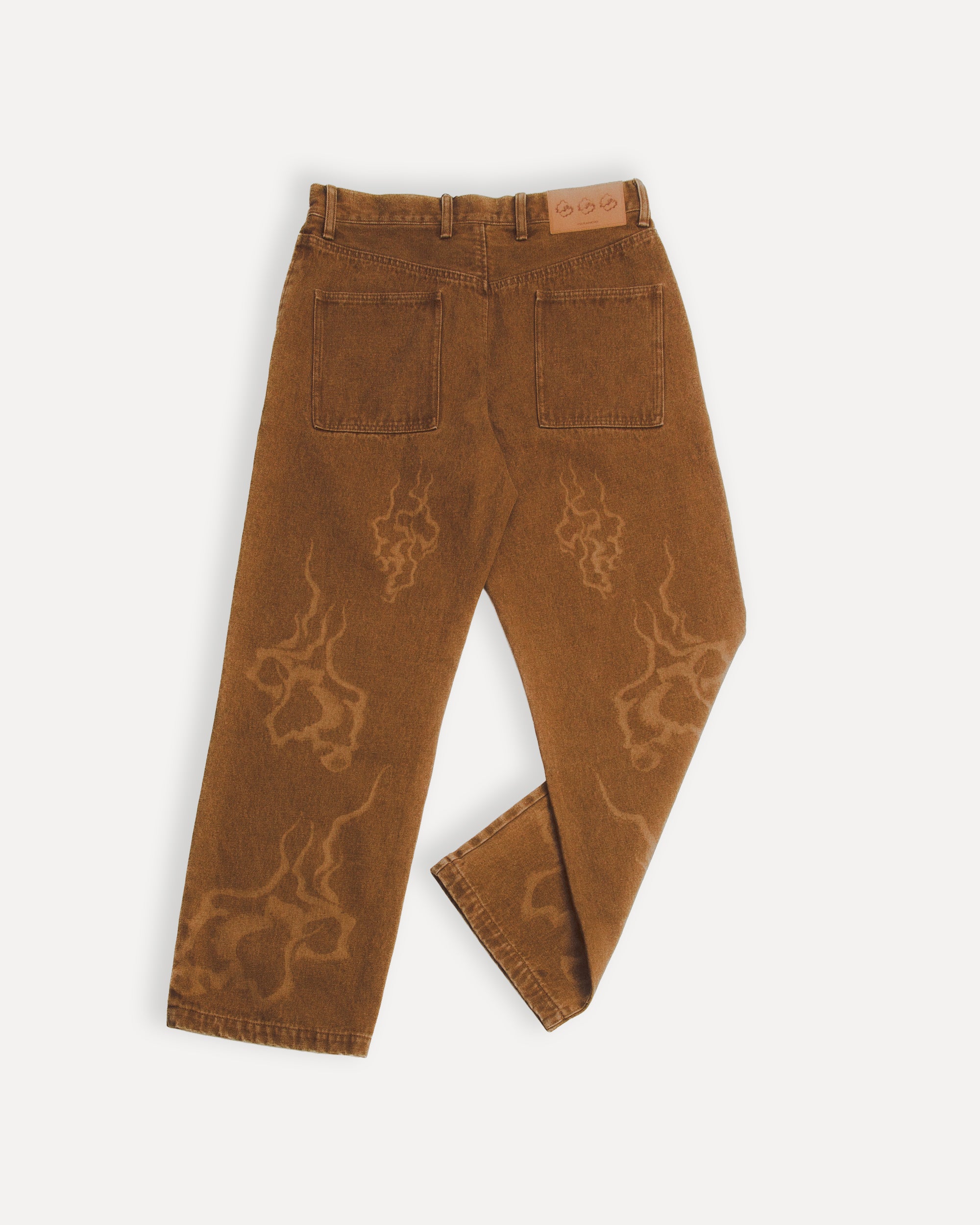 ”laser breach straght” wide denim
