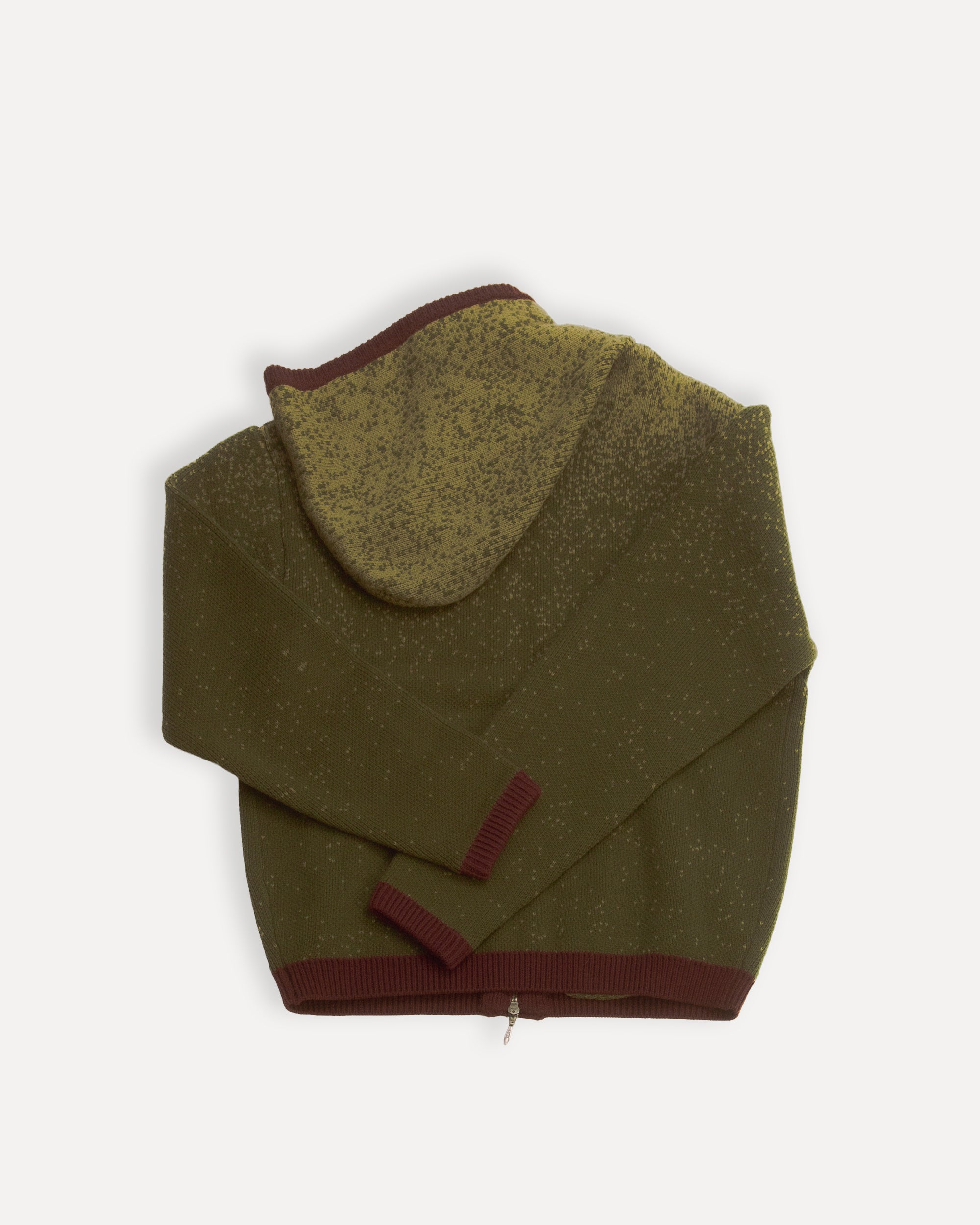 ”yukiyama” zip knit hoodie