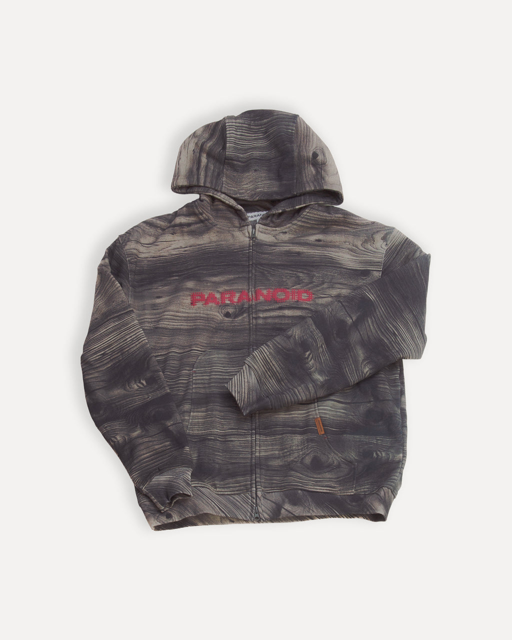 "grain" zip hoodie