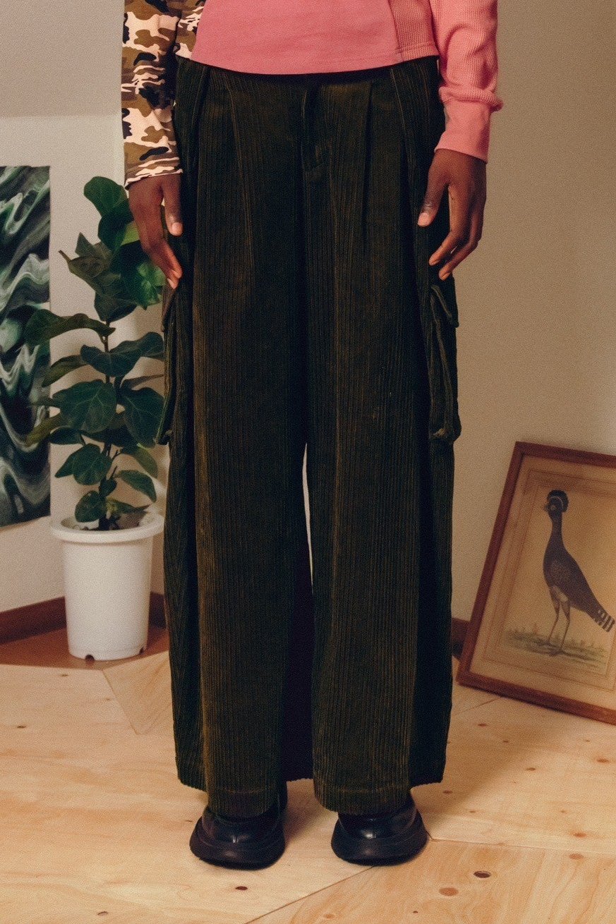 Corduroy Big Tack Cargo Pants【KHA】