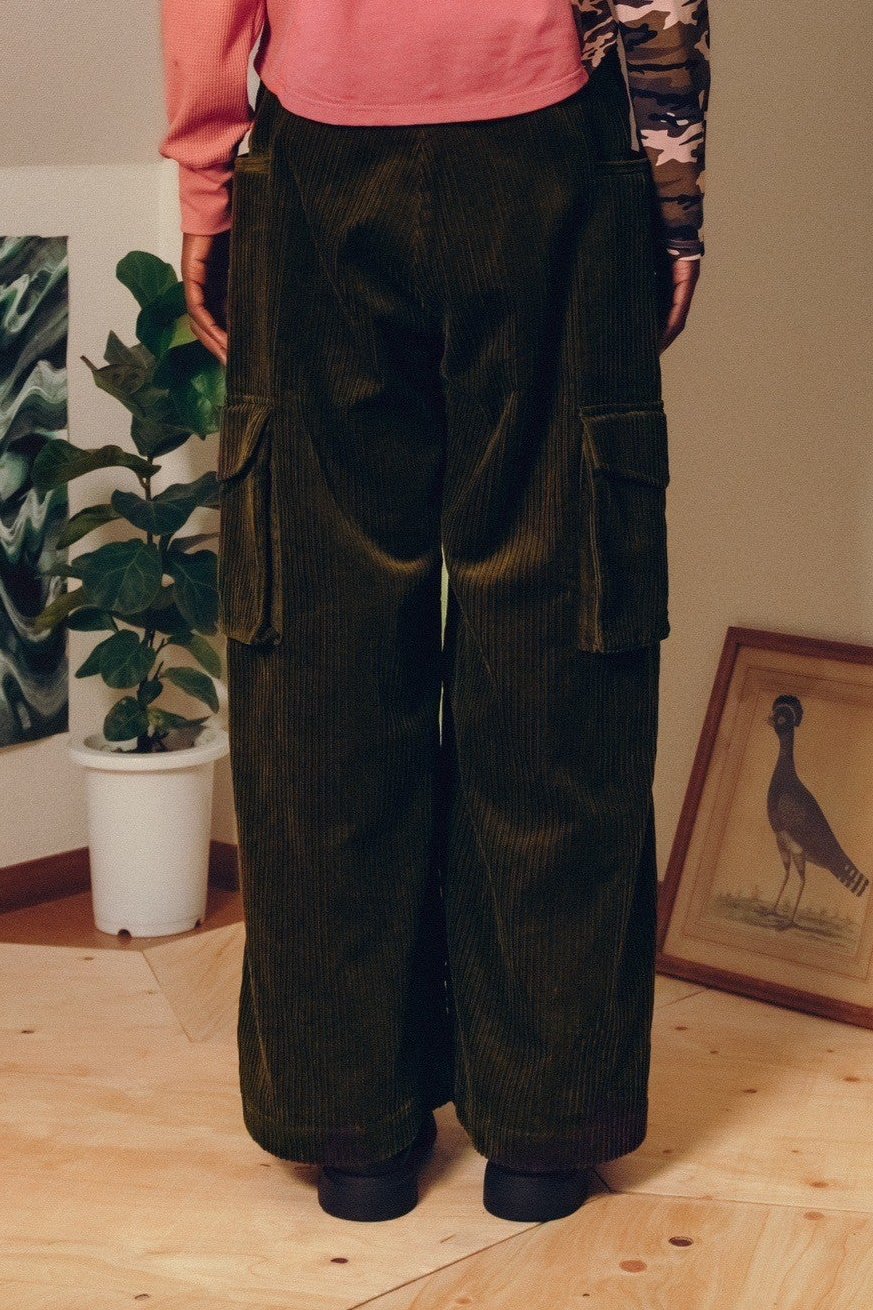 Corduroy Big Tack Cargo Pants【KHA】