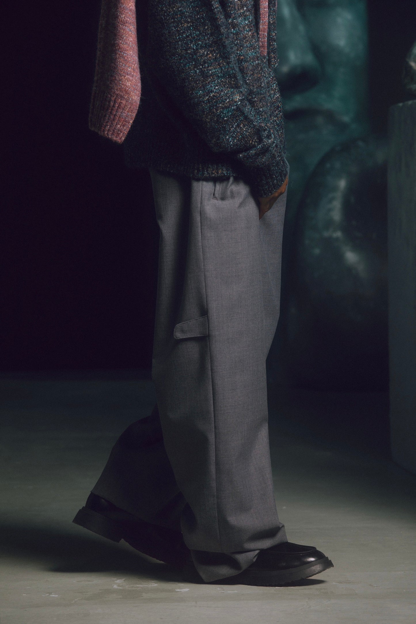 Wool Wide Trousers