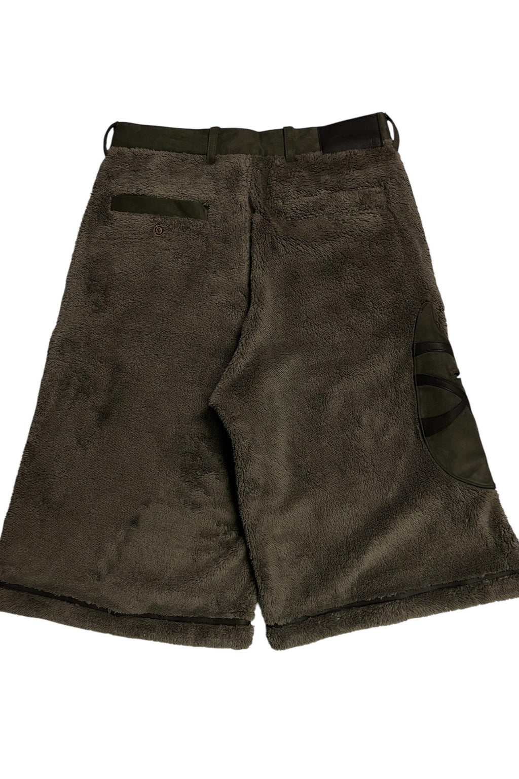 “tomo” boa/suede baggy shorts