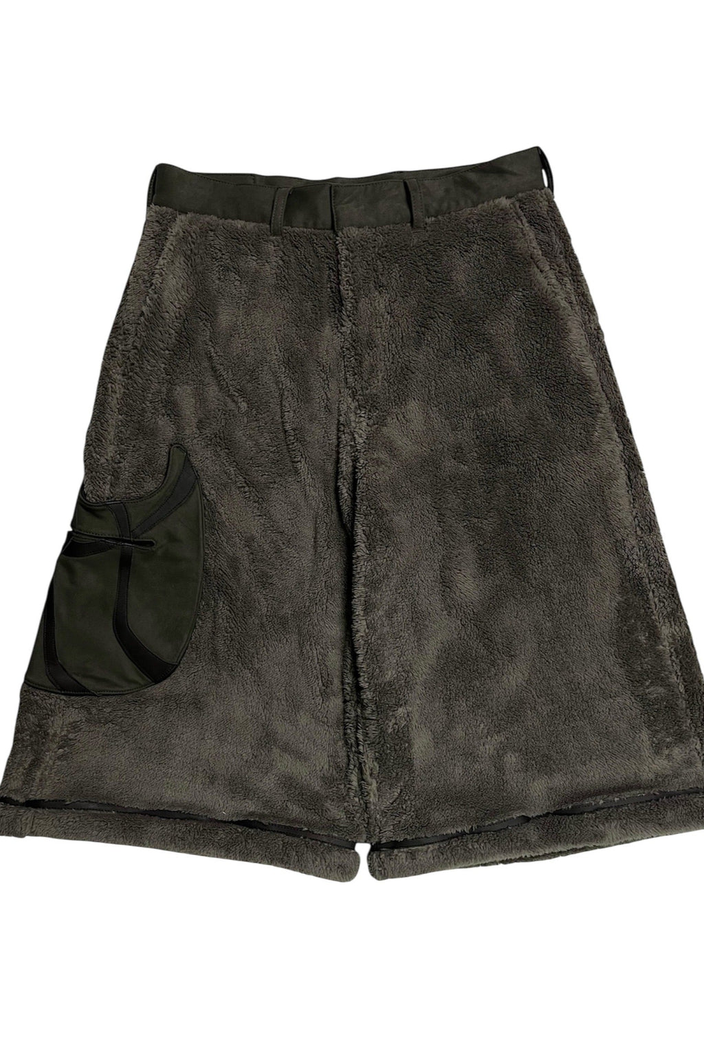 “tomo” boa/suede baggy shorts