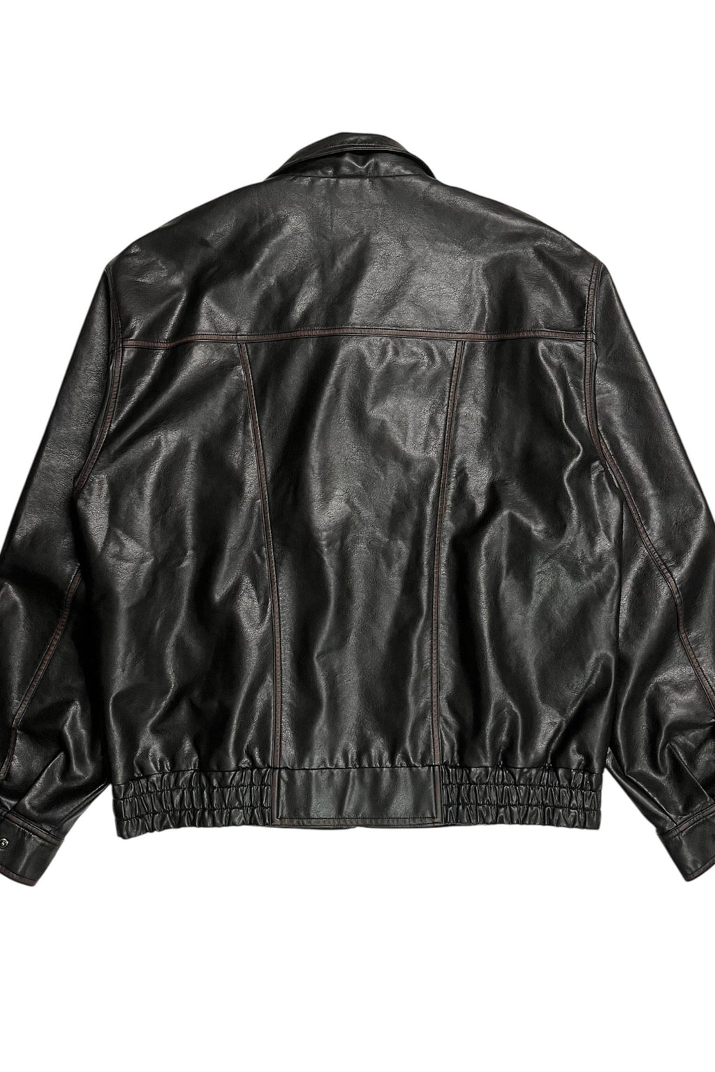 "dougi leather layered" jacket