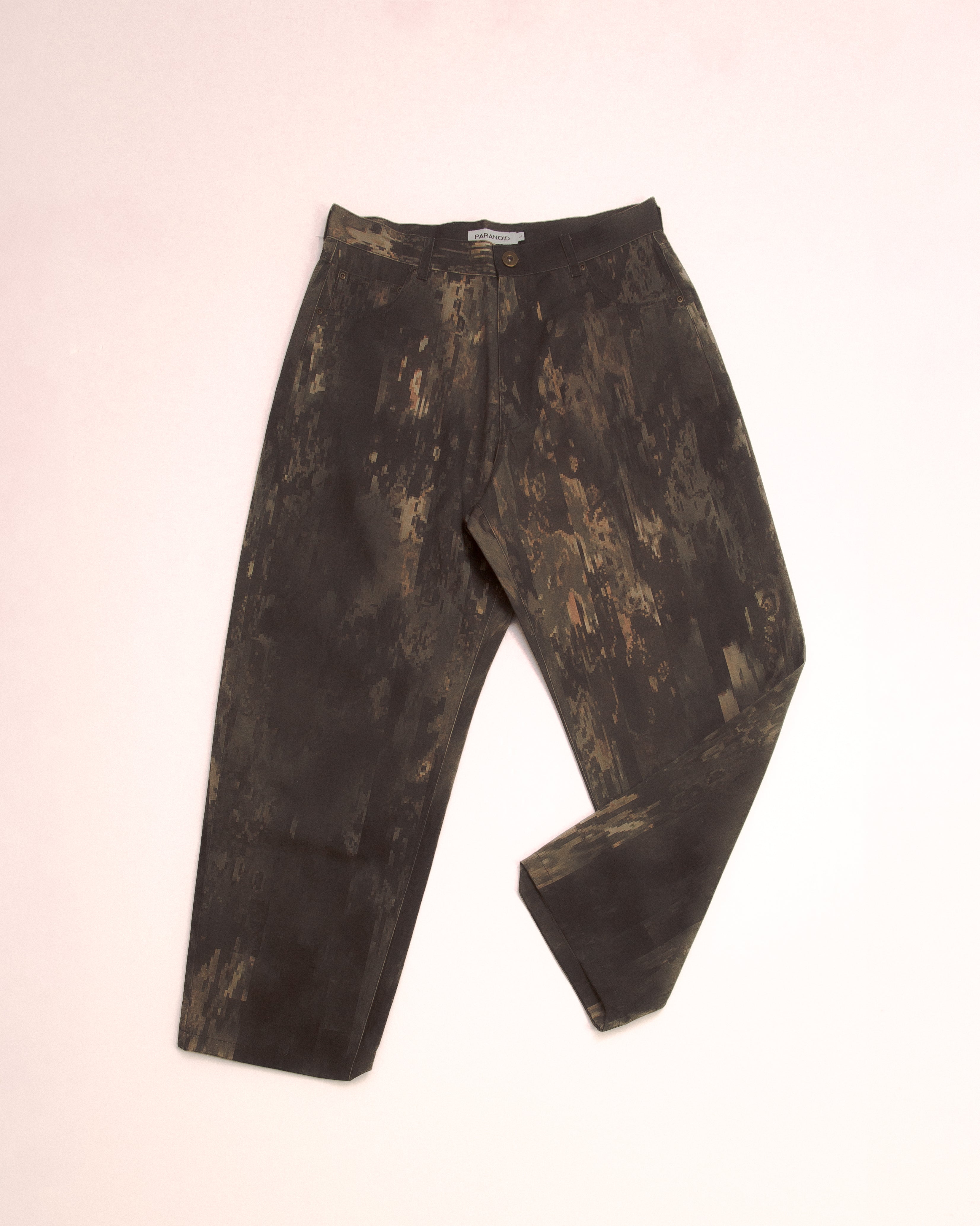 "mosaic stripe camo" balloon pants