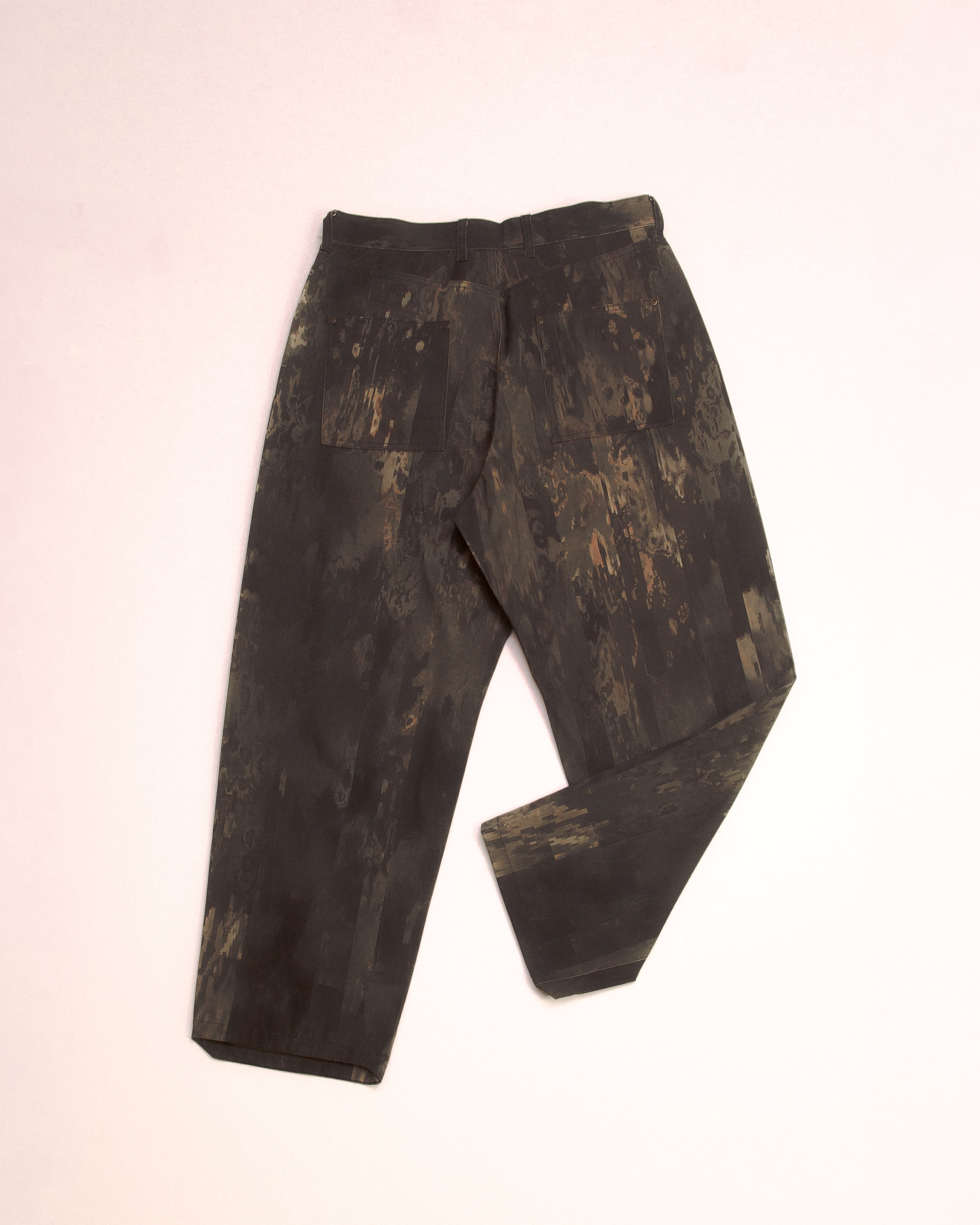 "mosaic stripe camo" balloon pants