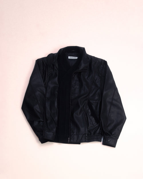 "dougi leather layered" jacket